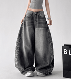 Washed Floral Side - Panel Wide - Leg Jeans – CT9593 - COPPING THREADS - CT Select