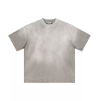 Washed Gradient Distressed Oversized Tee - COPPING THREADS - CT Basics