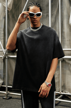 Washed Gradient Distressed Oversized Tee - COPPING THREADS - CT Basics