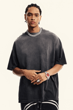 Washed Gradient Distressed Oversized Tee - COPPING THREADS - CT Basics