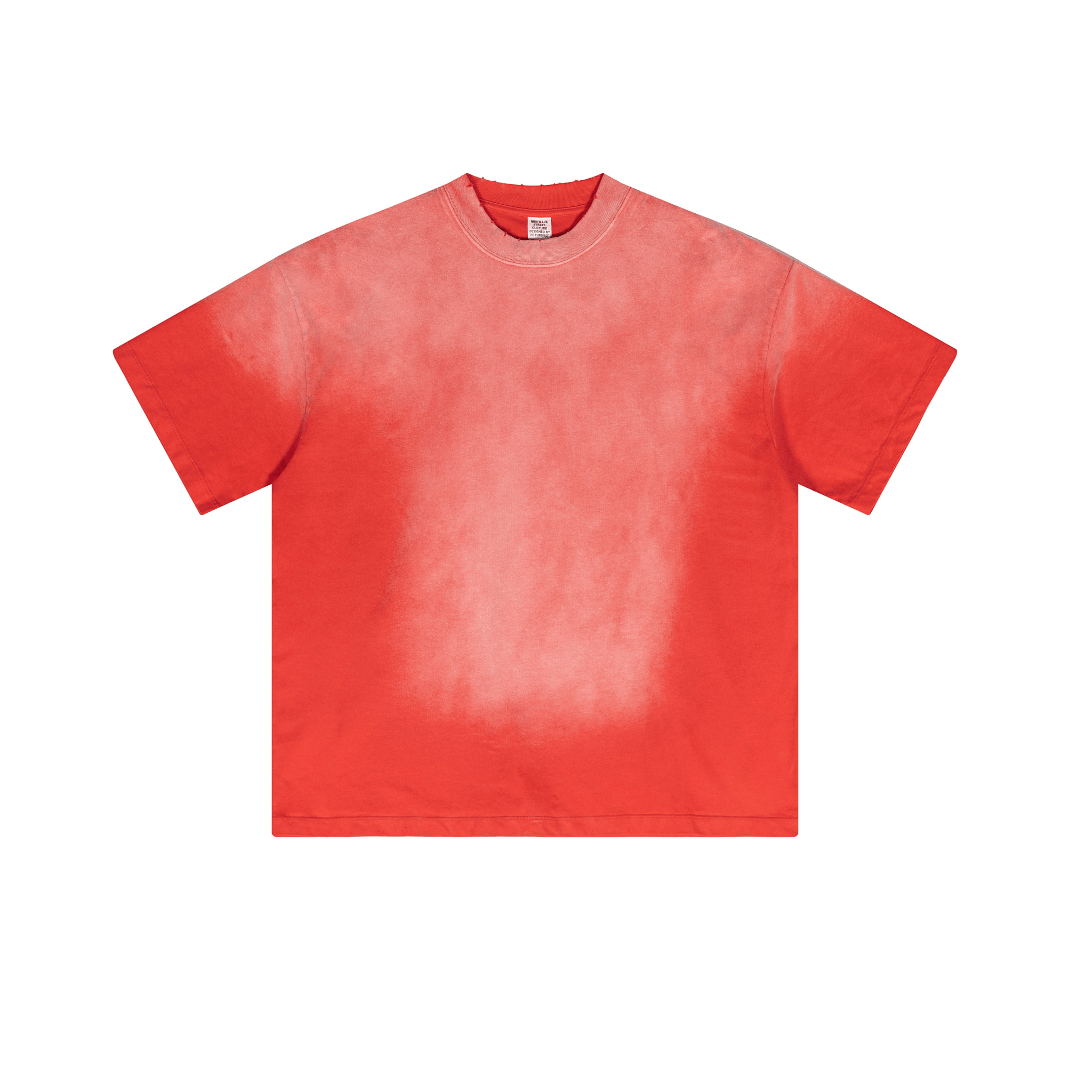 Washed Gradient Distressed Oversized Tee - COPPING THREADS - CT Basics
