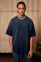 Washed Gradient Distressed Oversized Tee - COPPING THREADS - CT Basics