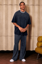 Washed Gradient Distressed Oversized Tee - COPPING THREADS - CT Basics