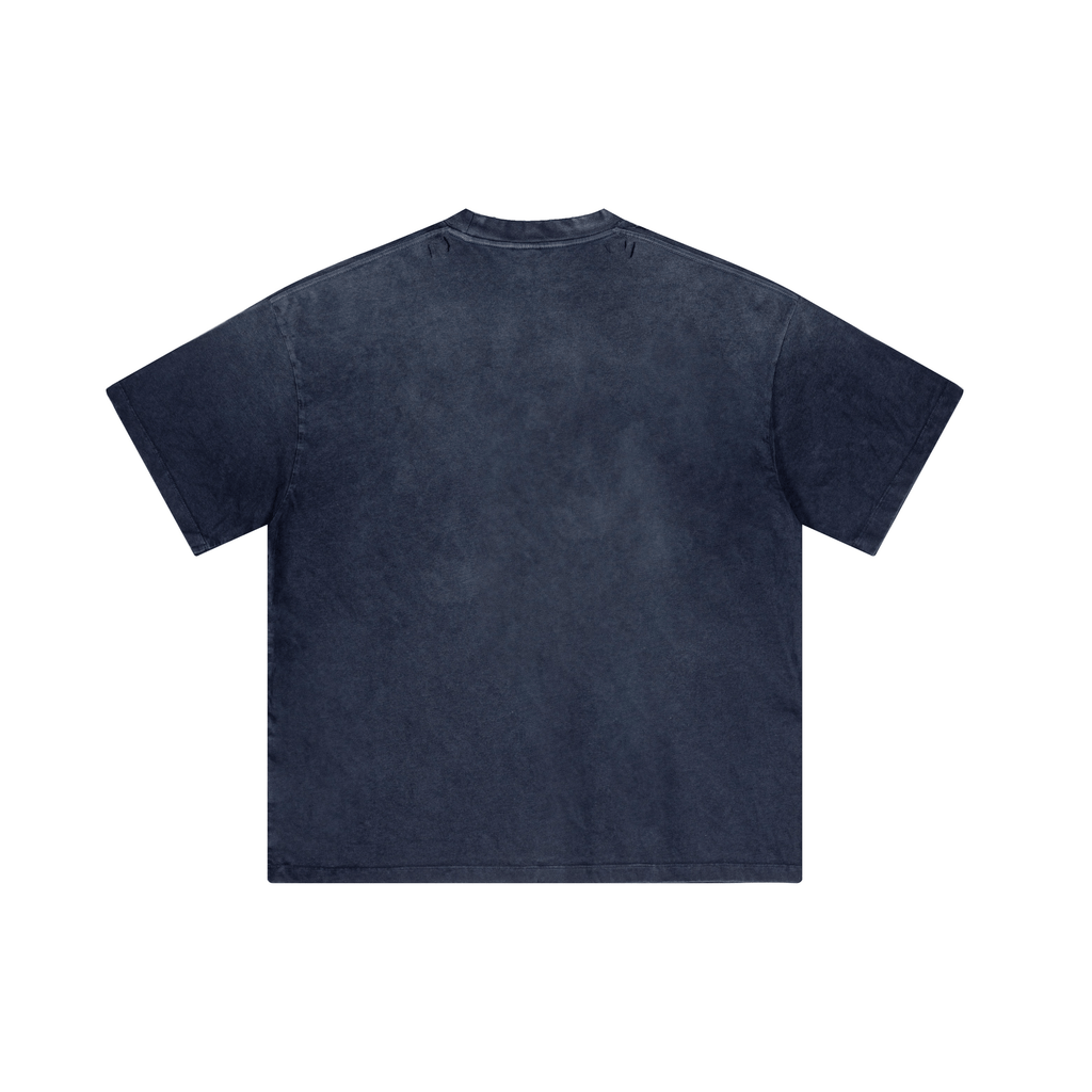 Washed Gradient Distressed Oversized Tee - COPPING THREADS - CT Basics
