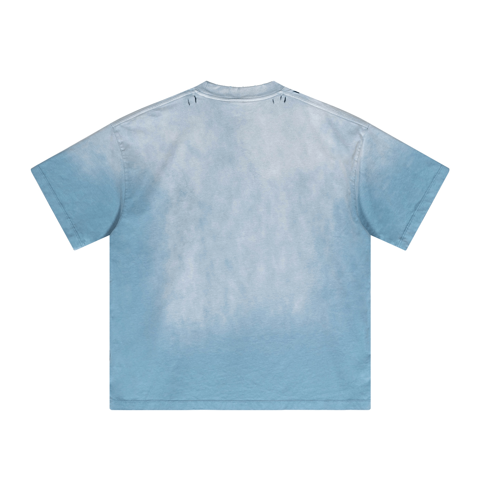 Washed Gradient Distressed Oversized Tee - COPPING THREADS - CT Basics