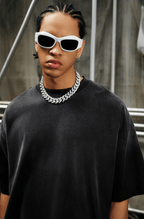 Washed Gradient Distressed Oversized Tee - COPPING THREADS - CT Basics