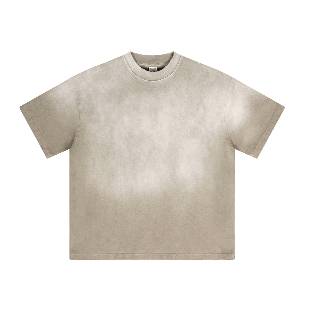 Washed Gradient Distressed Oversized Tee - COPPING THREADS - CT Basics