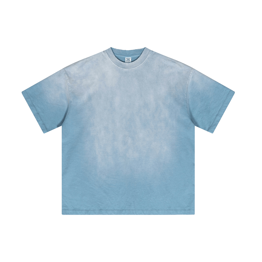 Washed Gradient Distressed Oversized Tee - COPPING THREADS - CT Basics