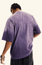Washed Gradient Distressed Oversized Tee - COPPING THREADS - CT Basics