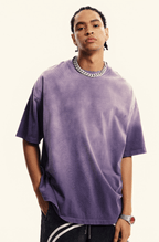 Washed Gradient Distressed Oversized Tee - COPPING THREADS - CT Basics