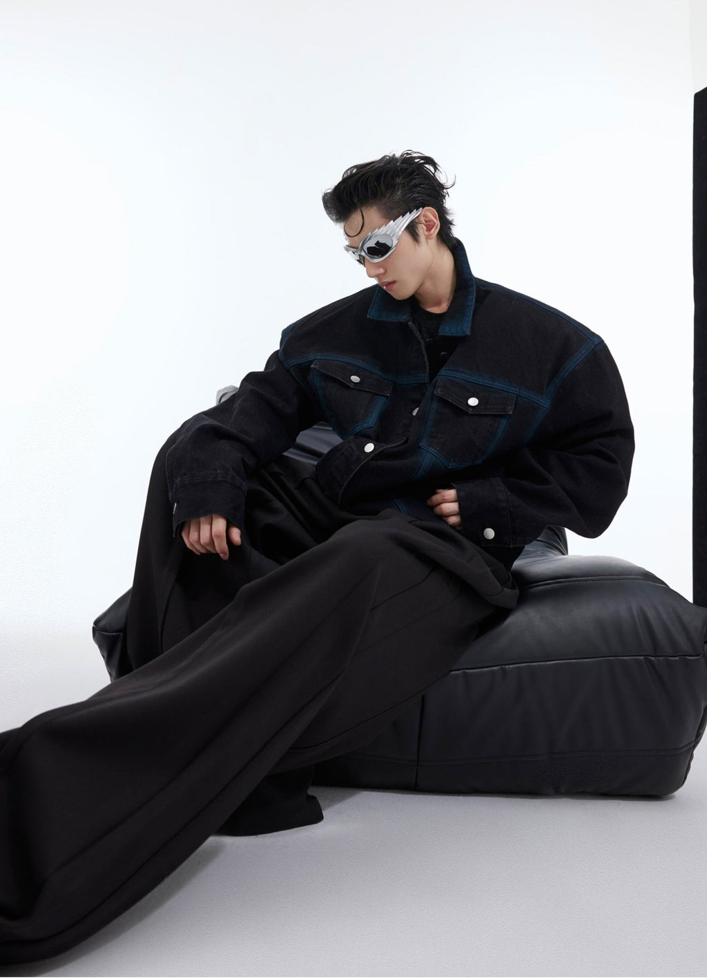 Washed Spray - Paint Gradient Denim Jacket - COPPING THREADS - ArguE CulturE