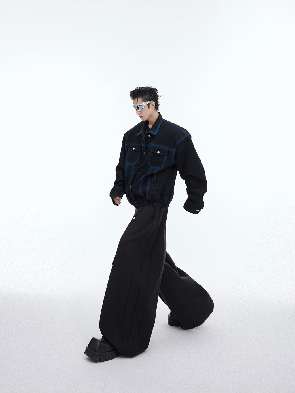 Washed Spray - Paint Gradient Denim Jacket - COPPING THREADS - ArguE CulturE