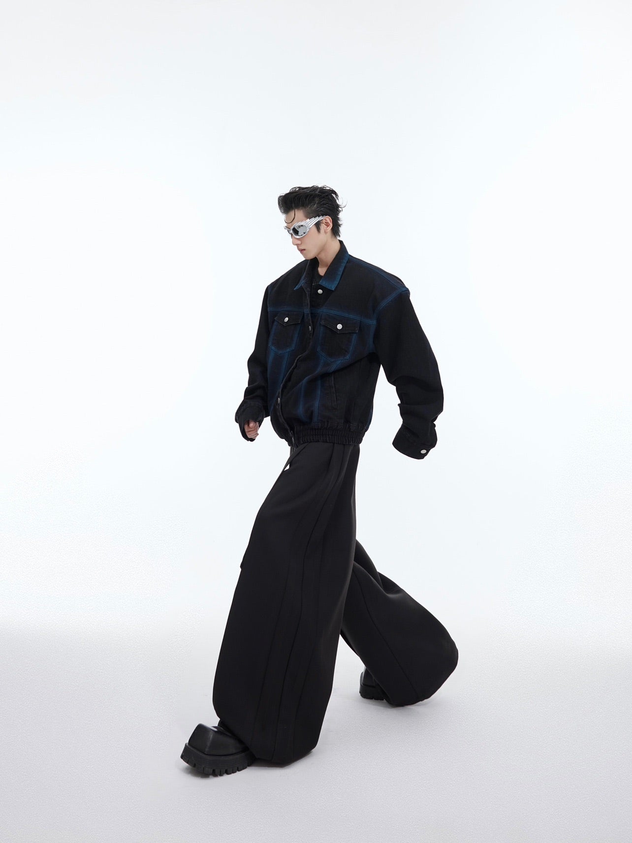 Washed Spray - Paint Gradient Denim Jacket - COPPING THREADS - ArguE CulturE