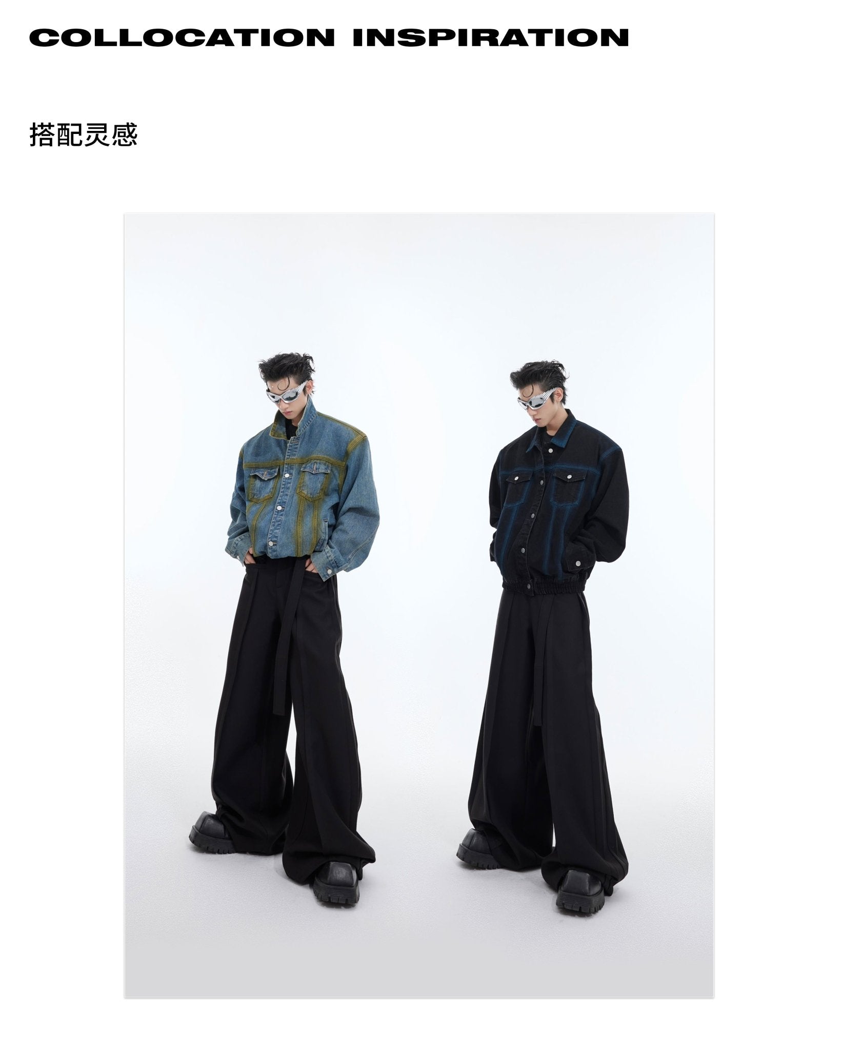 Washed Spray - Paint Gradient Denim Jacket - COPPING THREADS - ArguE CulturE