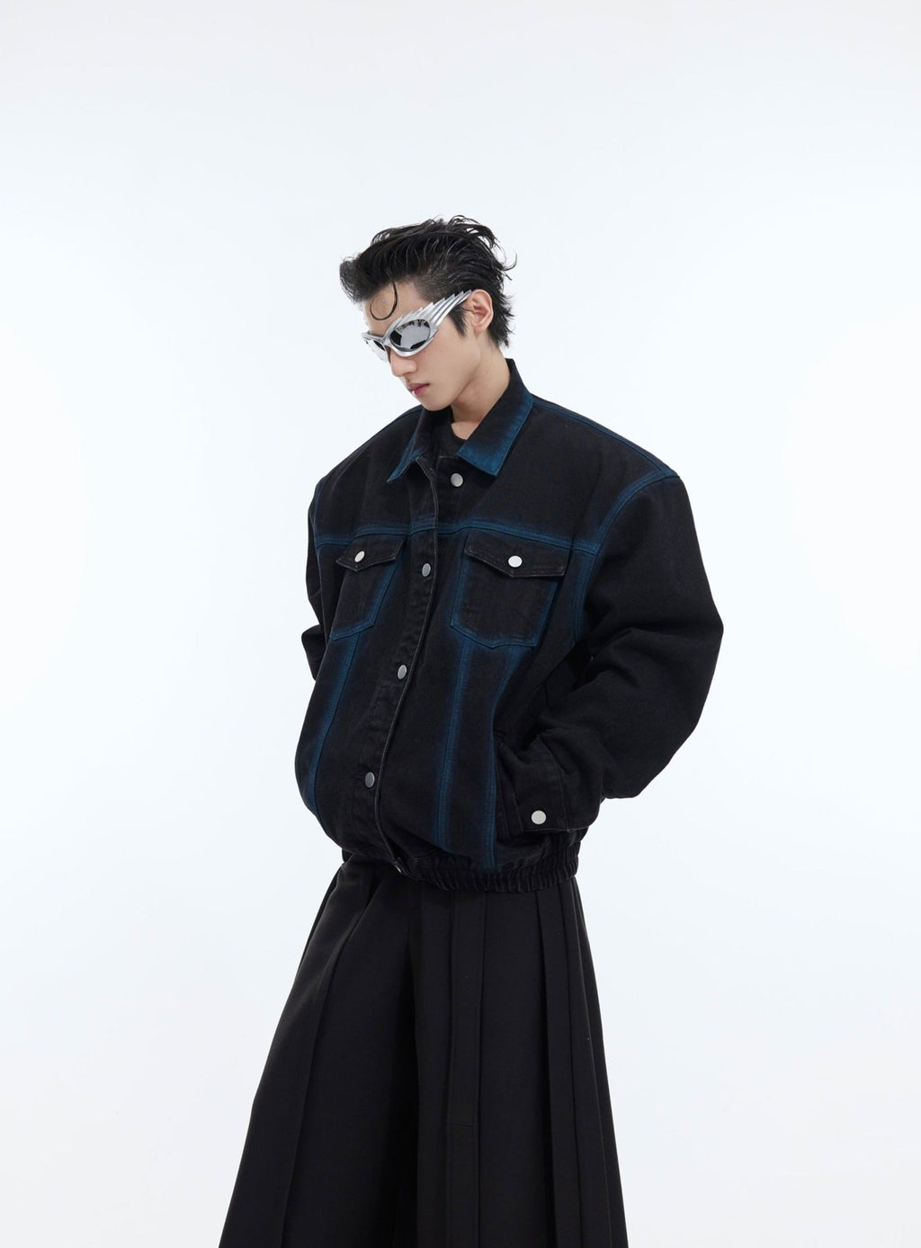 Washed Spray - Paint Gradient Denim Jacket - COPPING THREADS - ArguE CulturE