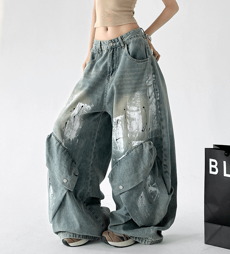 Washed Utility Wide - Leg Drag Jeans – CT3053 - COPPING THREADS - CT Select