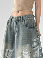 Washed Utility Wide - Leg Drag Jeans – CT3053 - COPPING THREADS - CT Select