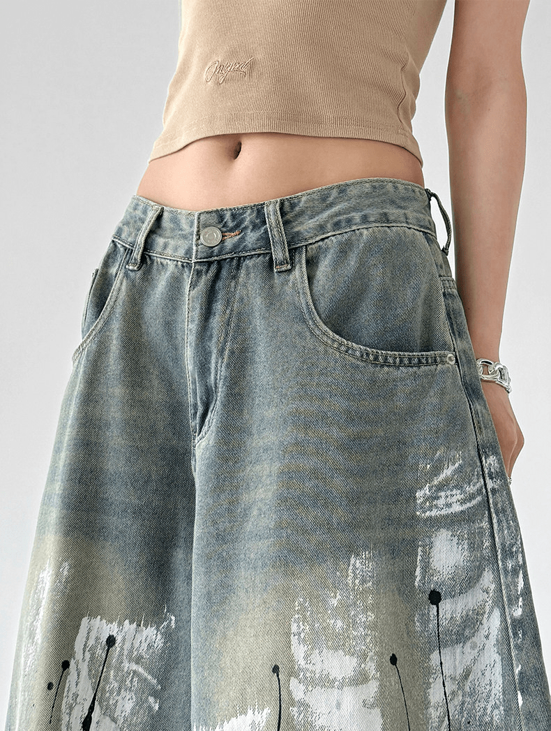 Washed Utility Wide - Leg Drag Jeans – CT3053 - COPPING THREADS - CT Select