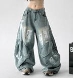 Washed Utility Wide - Leg Drag Jeans – CT3053 - COPPING THREADS - CT Select