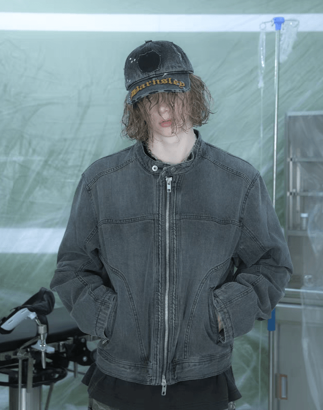 Washed Vintage Heavyweight Denim Jacket - COPPING THREADS - TRECLUB Hover Image