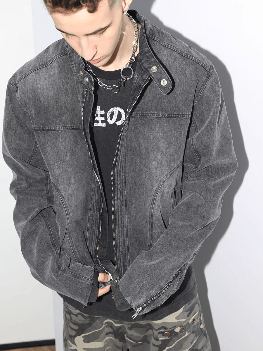 Washed Vintage Heavyweight Denim Jacket - COPPING THREADS - TRECLUB