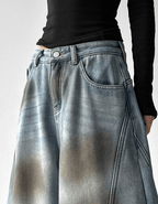 Wasteland - style Distressed Wide - leg Jeans - COPPING THREADS - CT Select