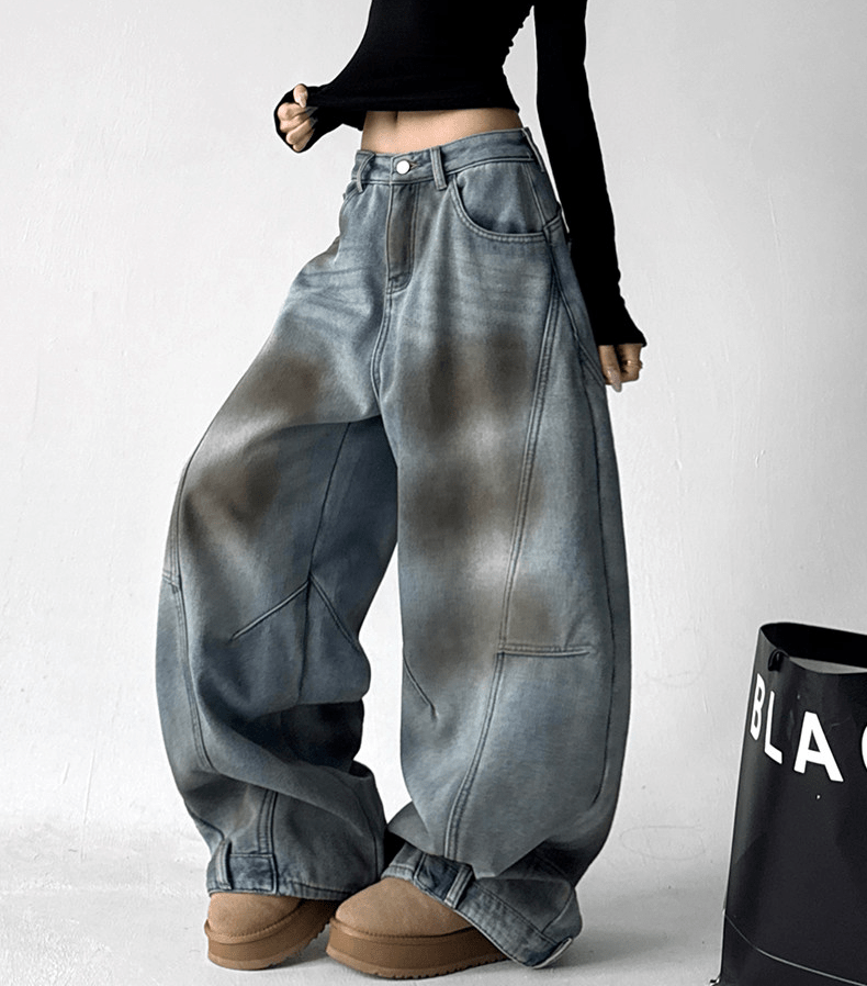 Wasteland - style Distressed Wide - leg Jeans - COPPING THREADS - CT Select