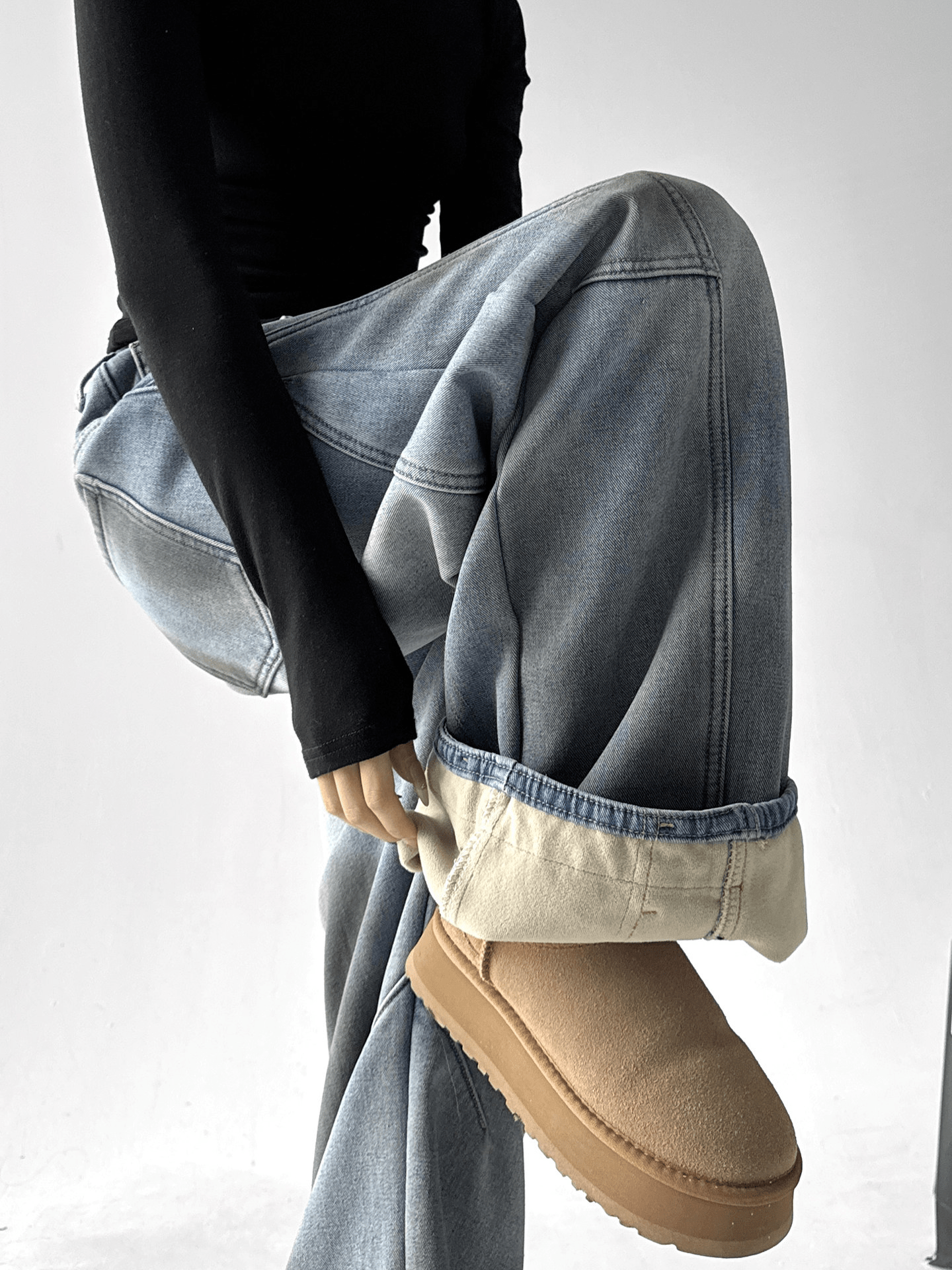 Wasteland - style Distressed Wide - leg Jeans - COPPING THREADS - CT Select