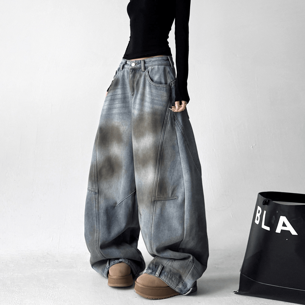 Wasteland - style Distressed Wide - leg Jeans - COPPING THREADS - CT Select