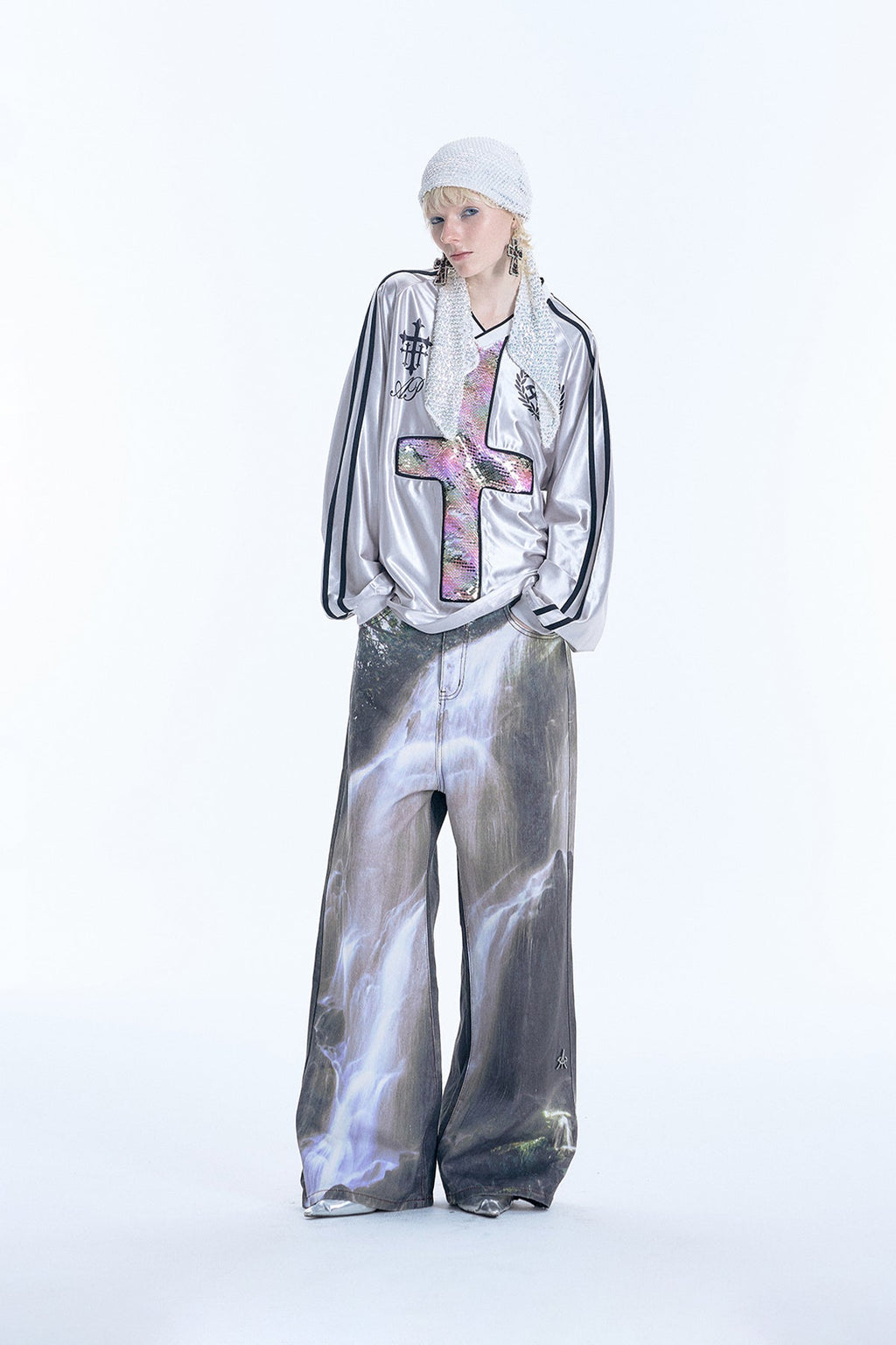 Waterfall Digital Print Baggy Trousers - COPPING THREADS - APRIORITY