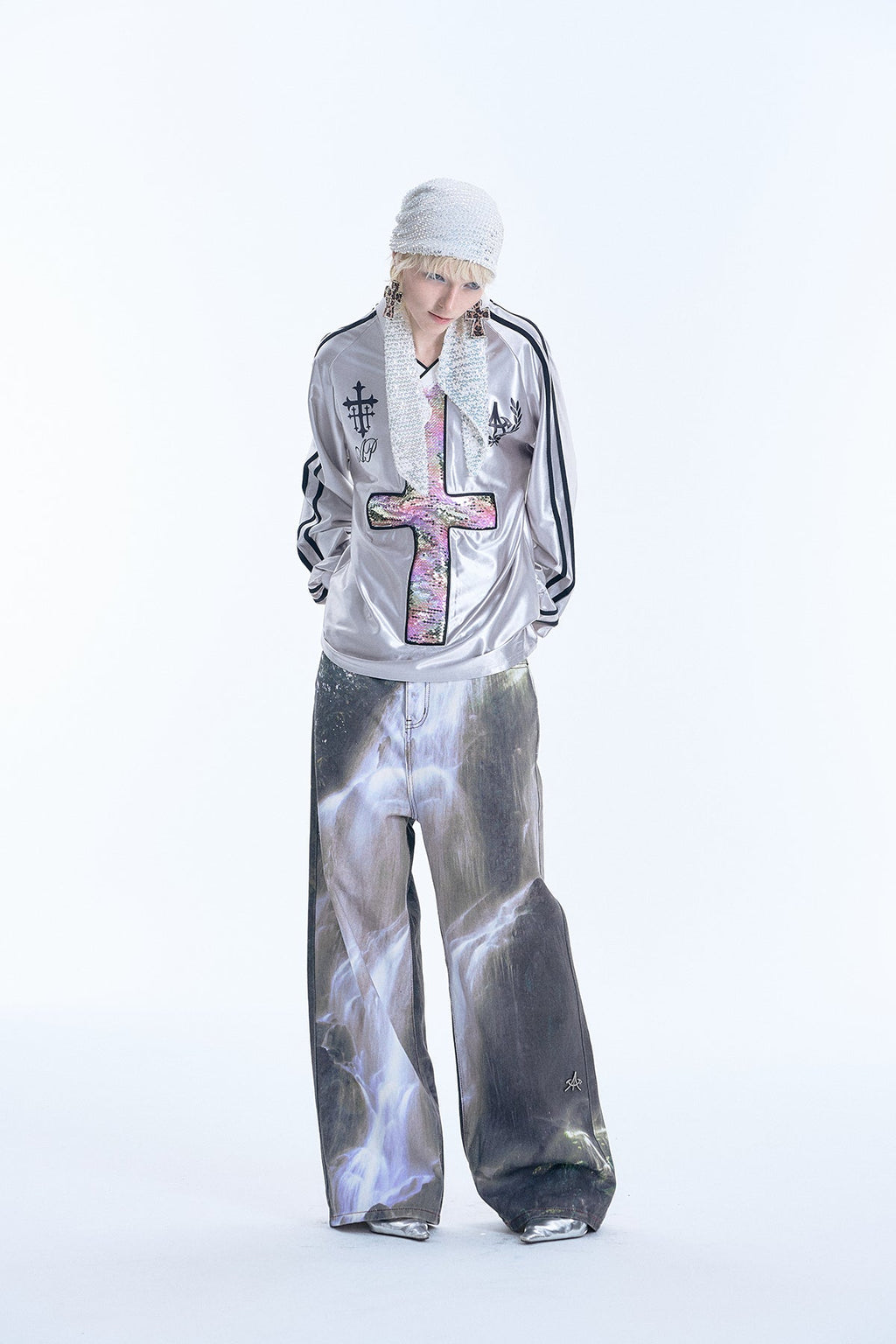 Waterfall Digital Print Baggy Trousers - COPPING THREADS - APRIORITY