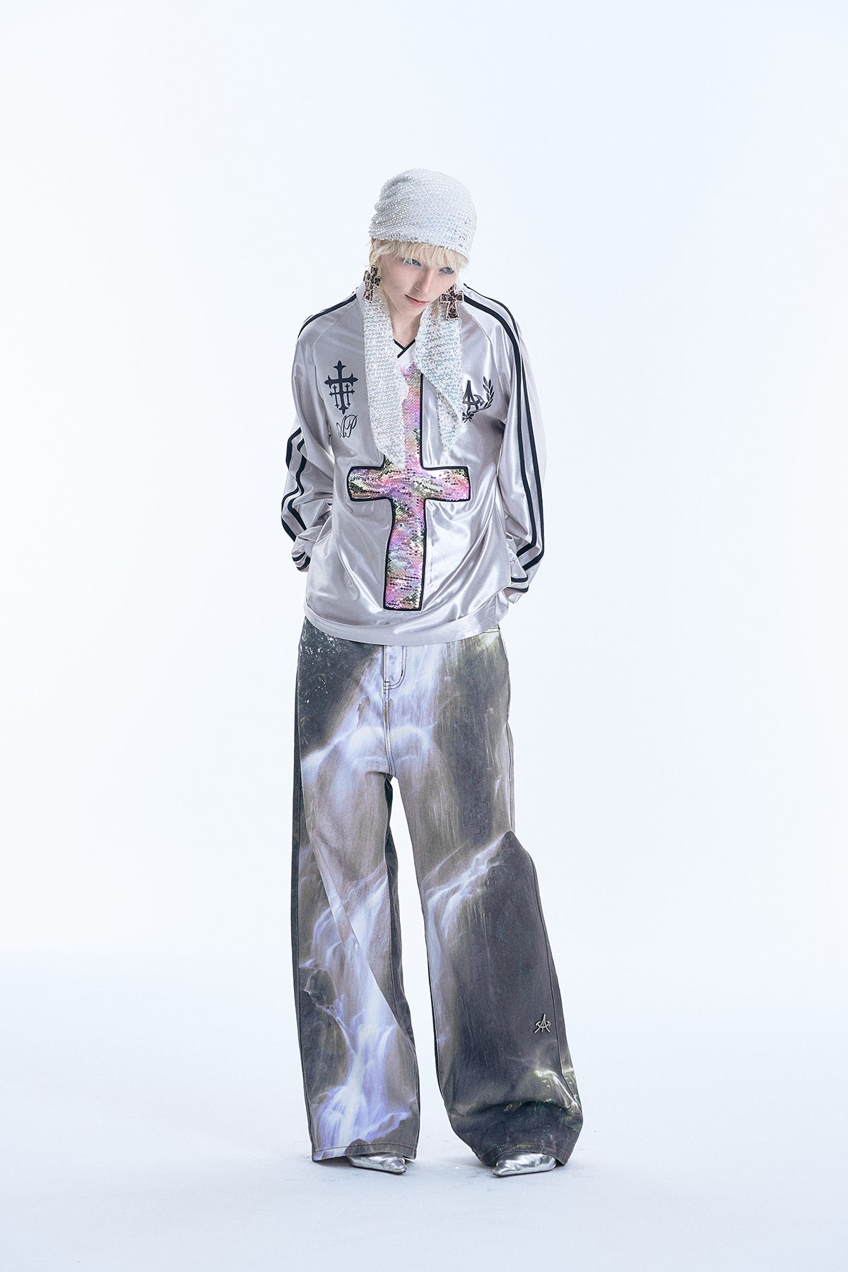 Waterfall Digital Print Baggy Trousers - COPPING THREADS - APRIORITY