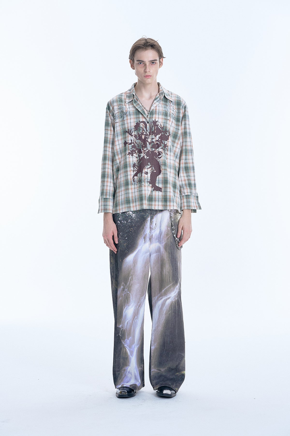 Waterfall Digital Print Baggy Trousers - COPPING THREADS - APRIORITY