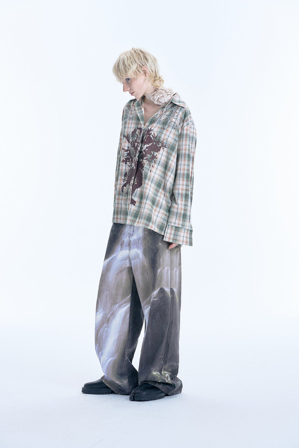 Waterfall Digital Print Baggy Trousers - COPPING THREADS - APRIORITY