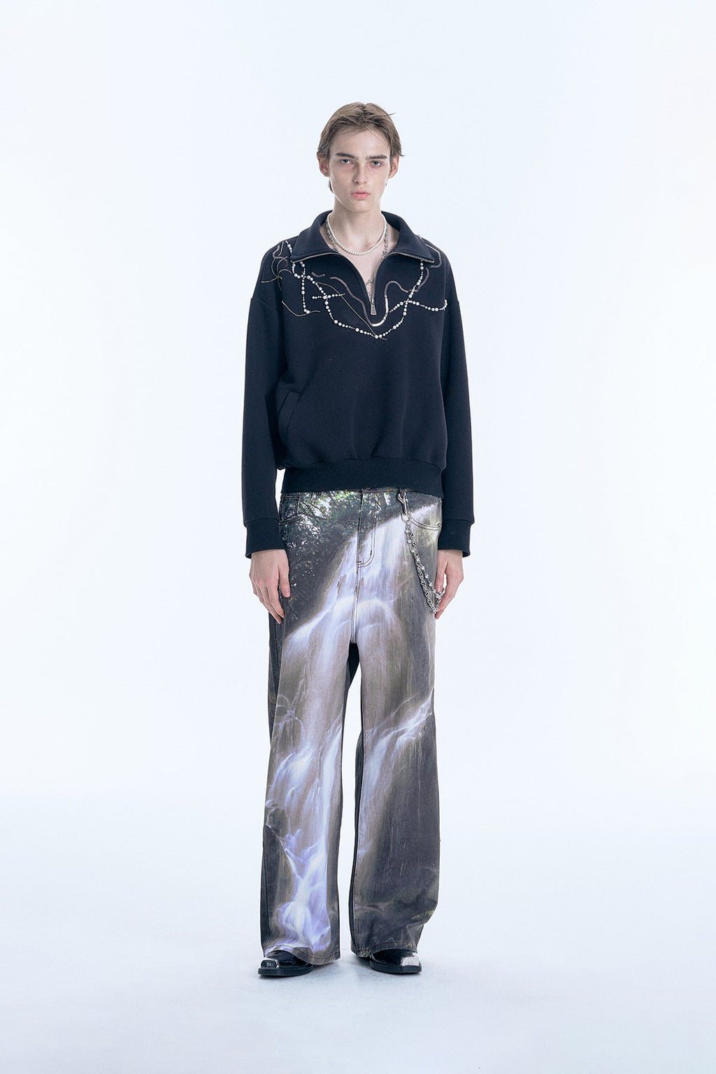 Waterfall Digital Print Baggy Trousers - COPPING THREADS - APRIORITY
