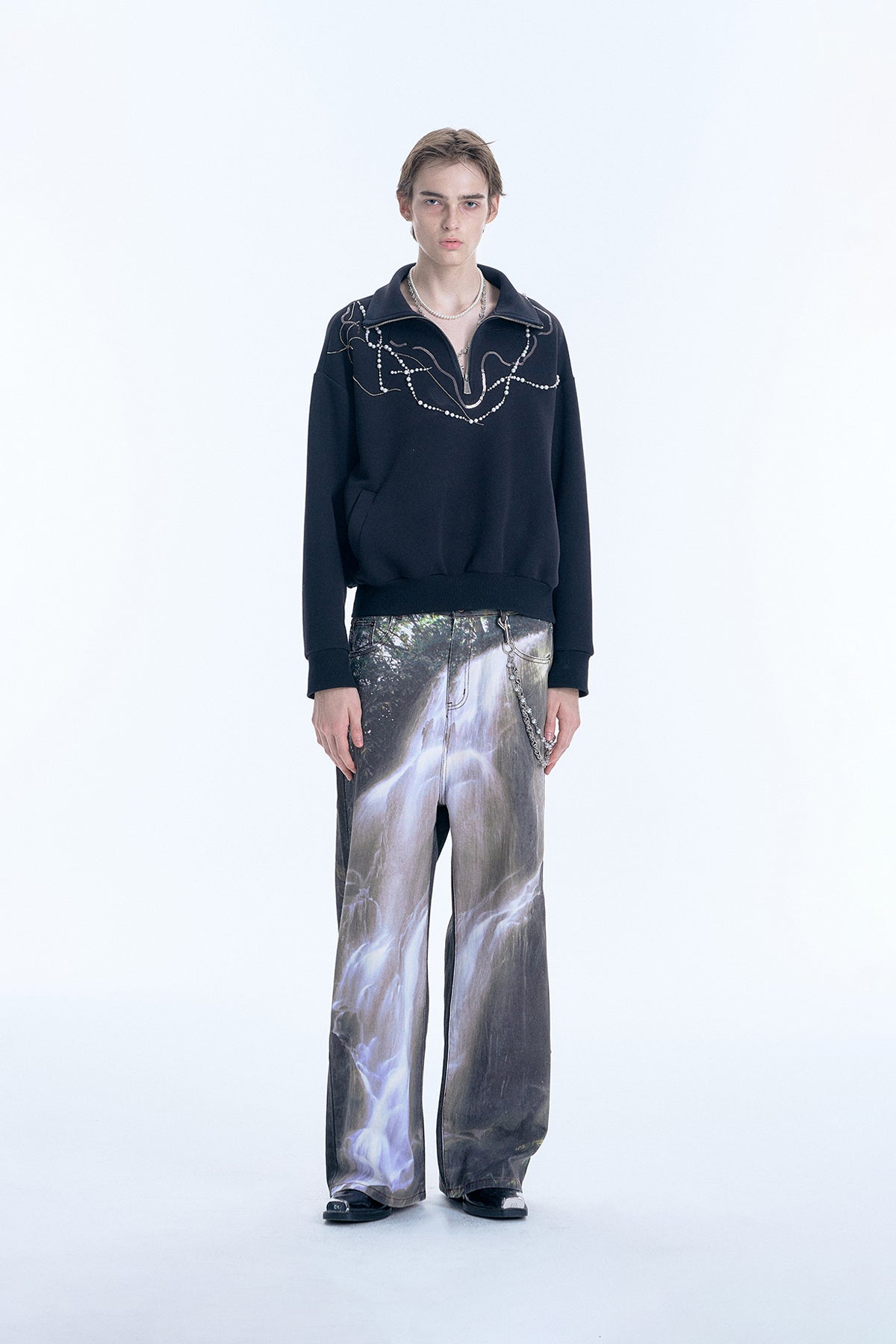 Waterfall Digital Print Baggy Trousers - COPPING THREADS - APRIORITY