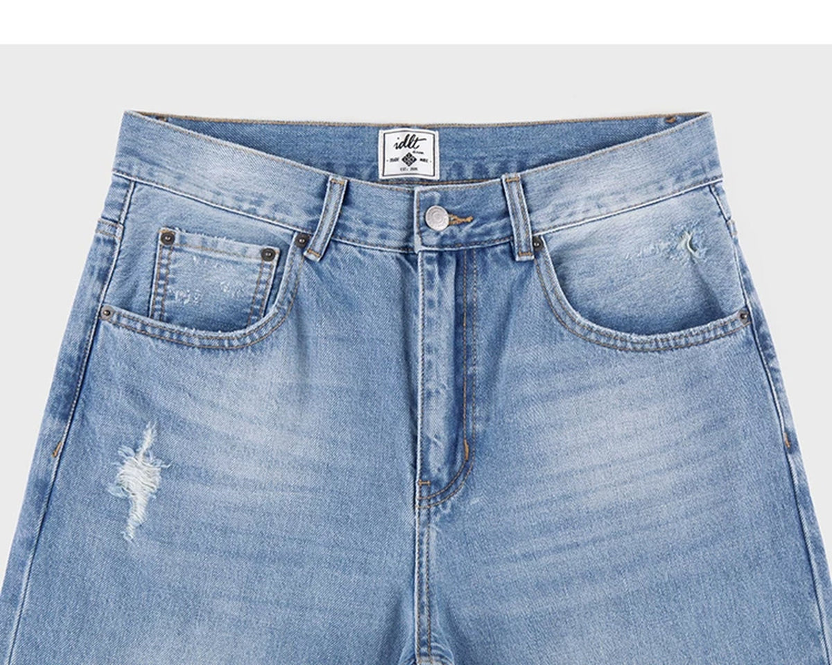 Whisker-Wash Flared Jeans - COPPING THREADS - IDLT
