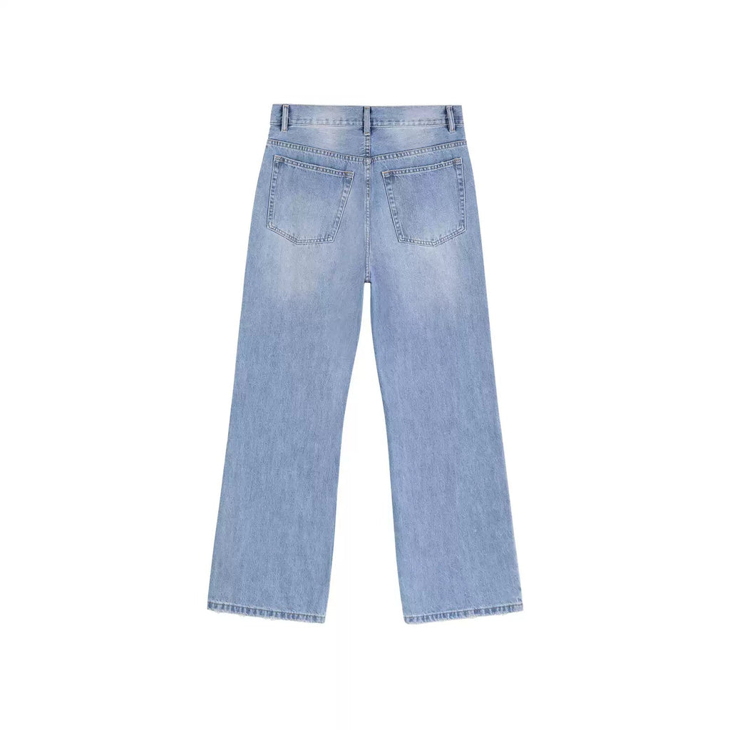 Whisker-Wash Flared Jeans - COPPING THREADS - IDLT