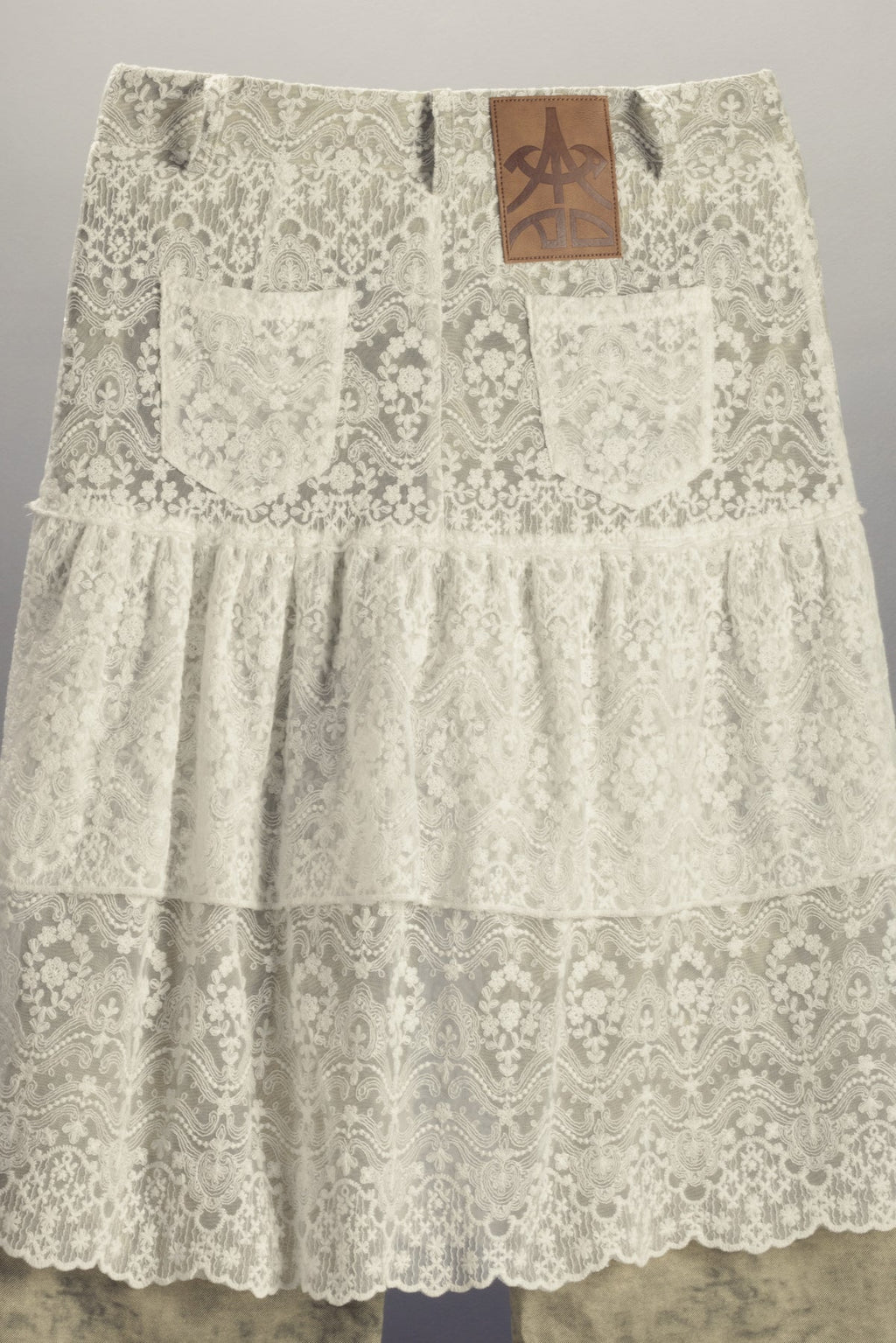 White Lace Overlay Straight - Leg Culottes - COPPING THREADS - APRIORITY