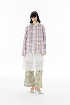 White Lace Overlay Straight - Leg Culottes - COPPING THREADS - APRIORITY