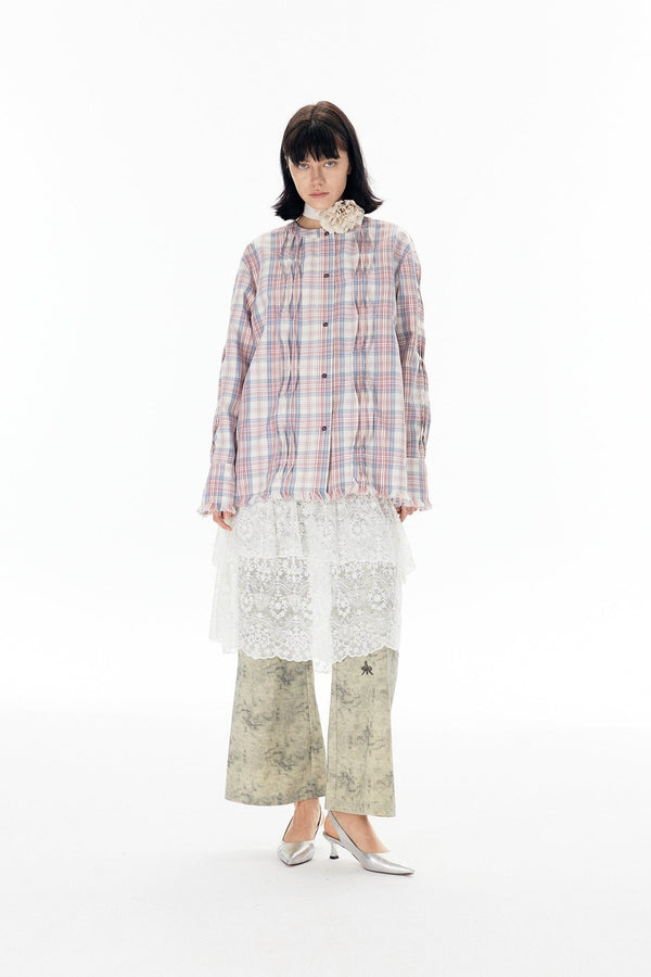 White Lace Overlay Straight - Leg Culottes - COPPING THREADS - APRIORITY