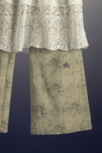 White Lace Overlay Straight - Leg Culottes - COPPING THREADS - APRIORITY