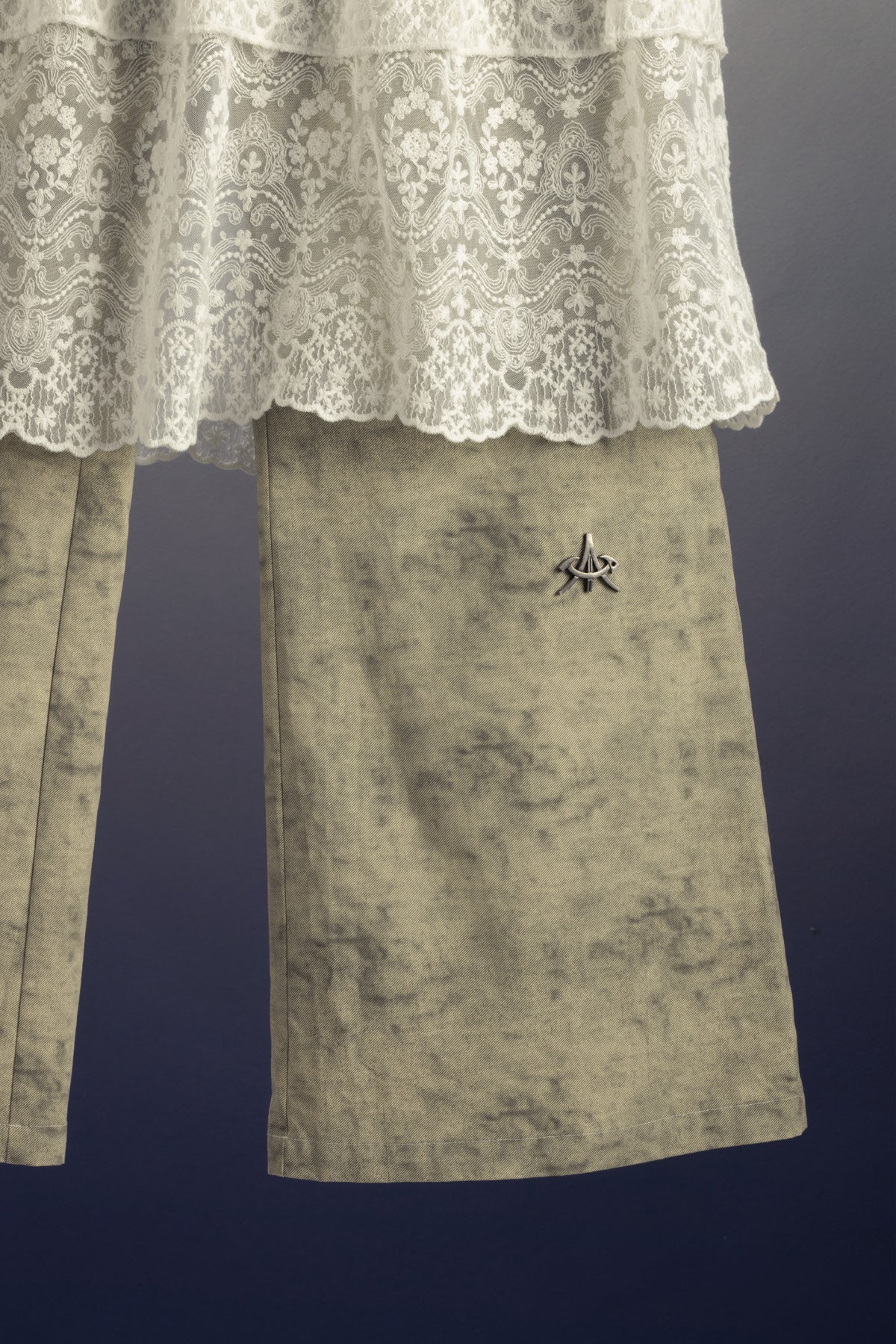 White Lace Overlay Straight - Leg Culottes - COPPING THREADS - APRIORITY