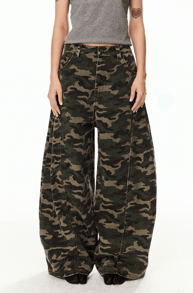 Wide - Leg Camo Blade - Cut Denim - COPPING THREADS - CT Select Hover Image