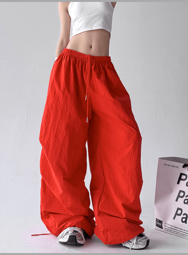 Wide - Leg Drawstring Cargo Trousers - COPPING THREADS - CT Select Hover Image