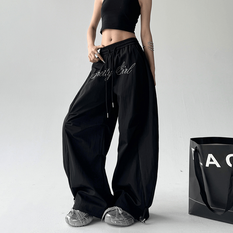 Wide - Leg Letter - Embroidered Paratrooper Pants - COPPING THREADS - CT Select