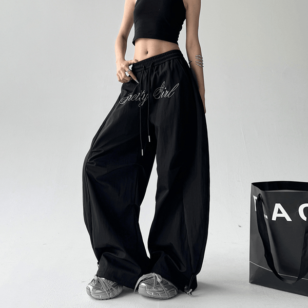 Wide - Leg Letter - Embroidered Paratrooper Pants - COPPING THREADS - CT Select