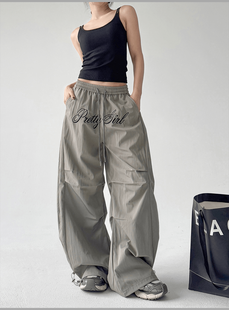 Wide - Leg Letter - Embroidered Paratrooper Pants - COPPING THREADS - CT Select