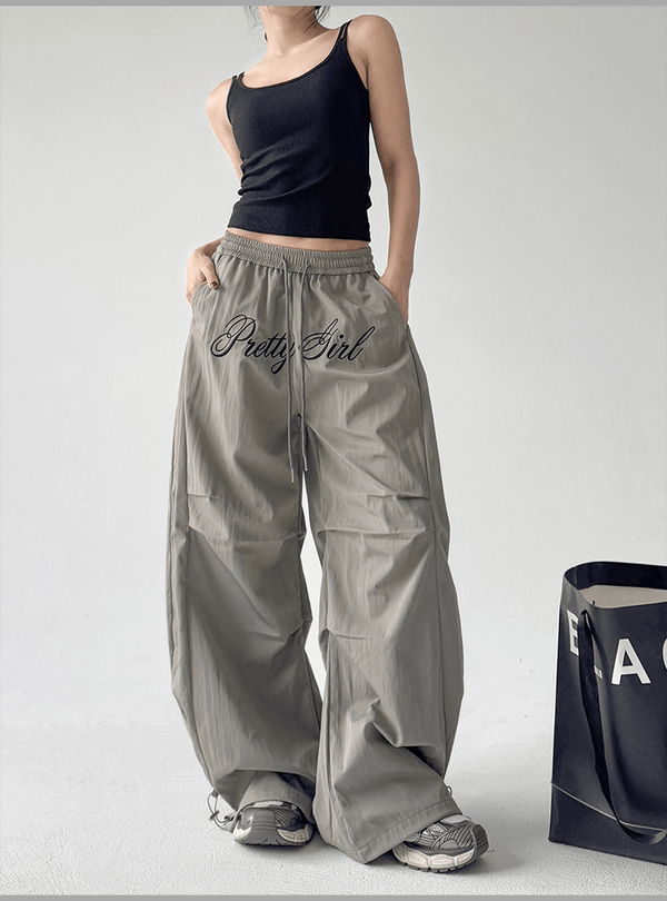Wide - Leg Letter - Embroidered Paratrooper Pants - COPPING THREADS - CT Select