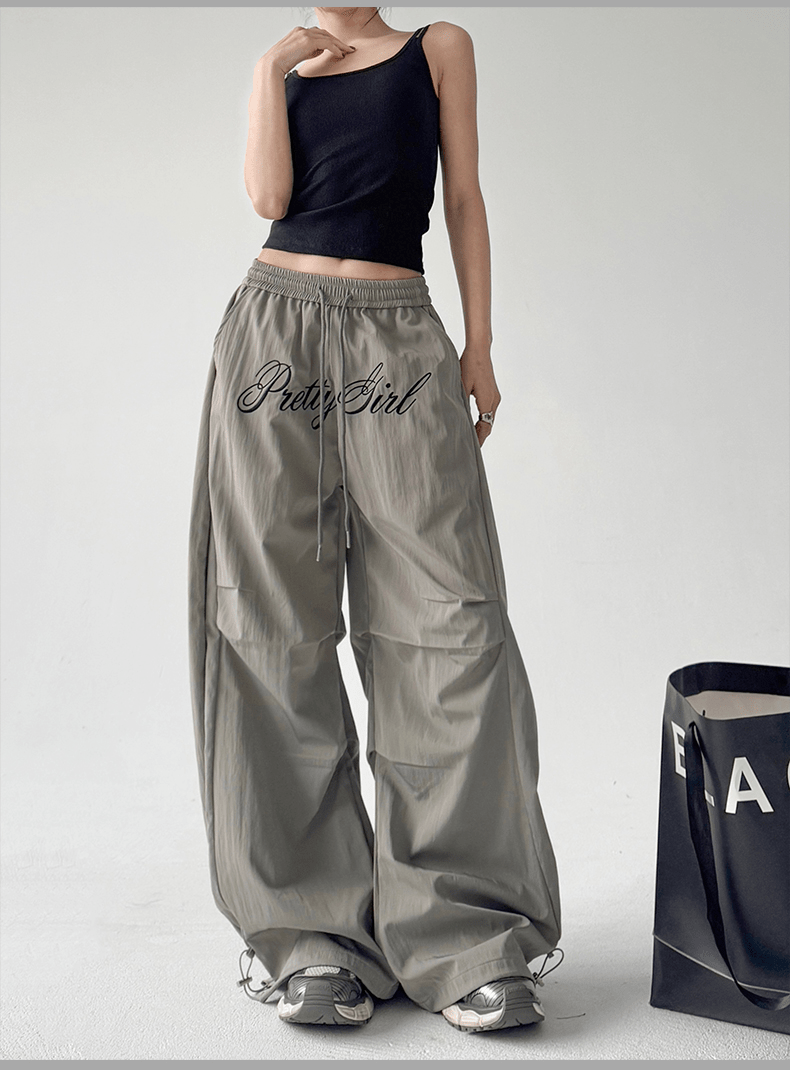 Wide - Leg Letter - Embroidered Paratrooper Pants - COPPING THREADS - CT Select